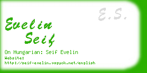evelin seif business card